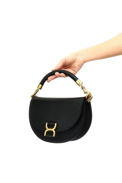 Chloé Leather Top Handle Bag In Black