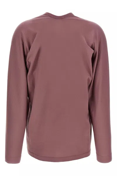 Dries Van Noten V Neck Long Sleeves Relaxed Fit Top In Purple