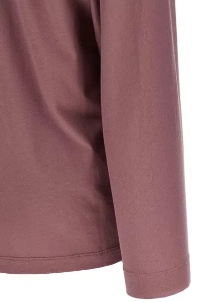 Dries Van Noten V Neck Long Sleeves Relaxed Fit Top In Purple