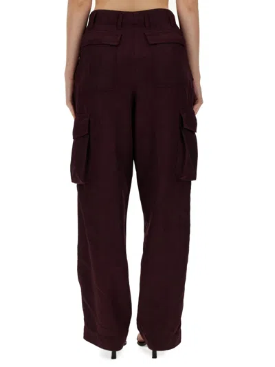 Dries Van Noten Plum Nylon Polkar Cargo Pant In Multicolor