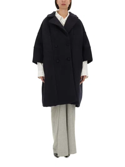 Dries Van Noten Women Cocoon Coat In Blue