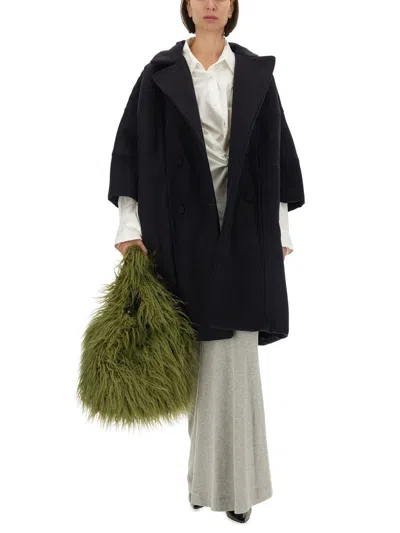 Dries Van Noten Women Cocoon Coat In Blue