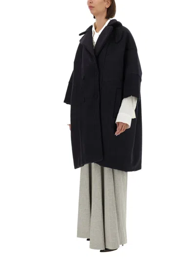 Dries Van Noten Women Cocoon Coat In Blue