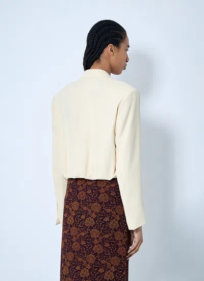 Dries Van Noten Crop Single-breasted Blazer In Multicolor