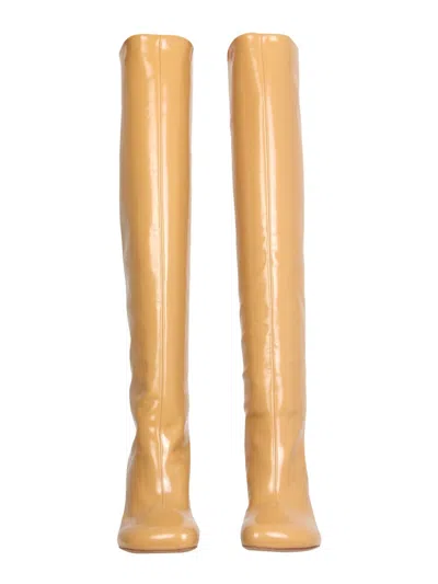 Dries Van Noten High Boots In Cream