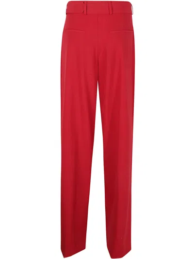 Dries Van Noten Peaches Wide-leg Wool Trousers In Red