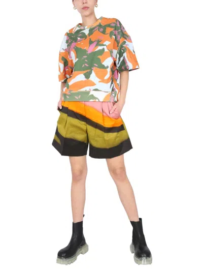 Shop Dries Van Noten Women Shorts With Pinces In Multicolor