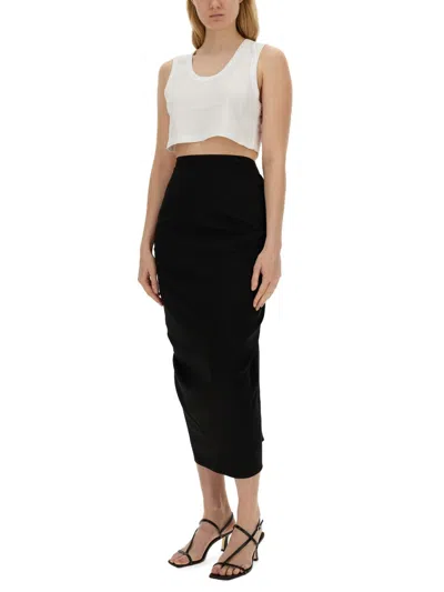 Dries Van Noten Skirt With Drape In Black