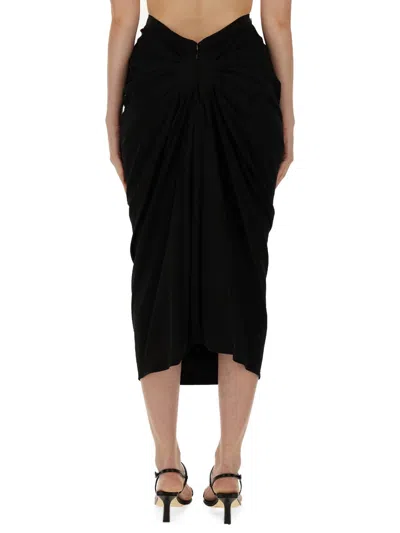 Dries Van Noten Skirt With Drape In Black