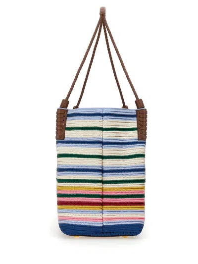 Etro 'libra' Multicolor Shoulder Bag With Maxi Logo On The Front In Multicolor