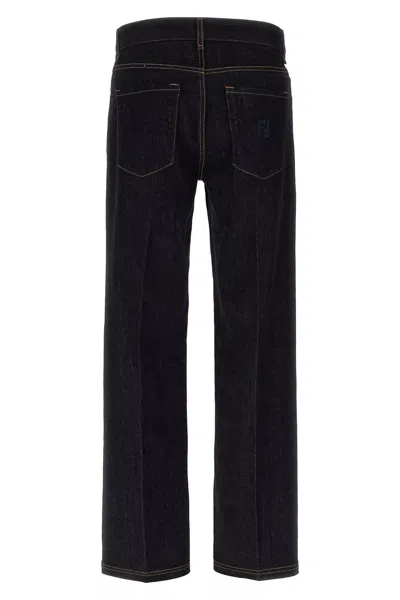 Fendi Basic Straight-leg Jeans In Blue