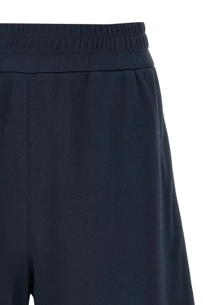 Fendi Dark Blue Ff Jacquard Bermuda Shorts In Blue