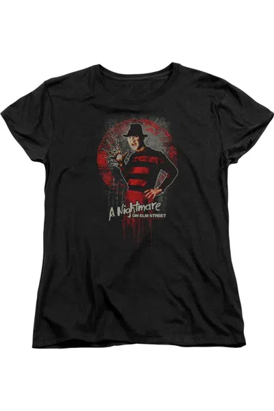 Gildan Nightmare On Elm Street This Is God Short Sleeve Womens Tee / T-shirt In Black