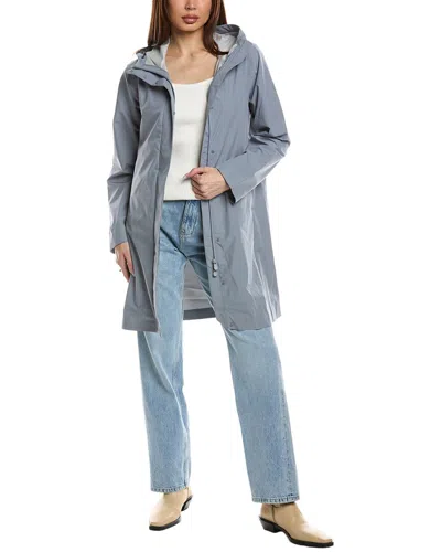 Save The Duck Long Rain Coat In Gray