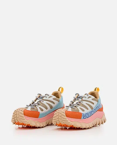 Moncler Chunky Sole Mesh Panels Pull Tab Sneakers In Multicoloured