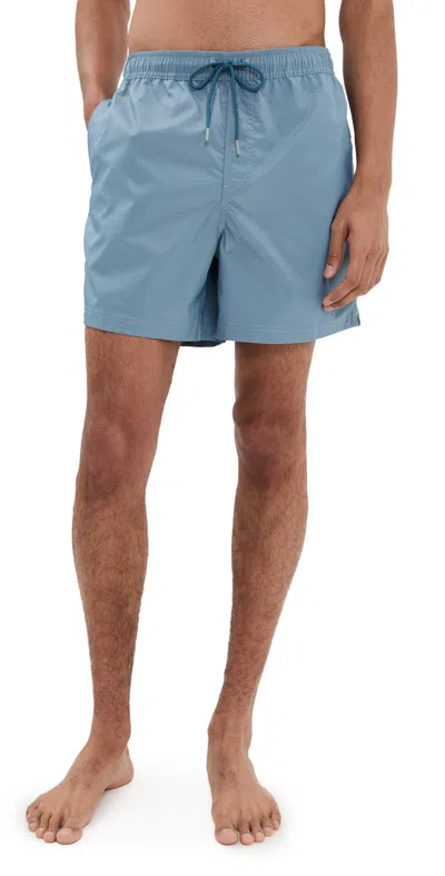 Rails La Brea Iridescent Swim Trunks In Slate Blue