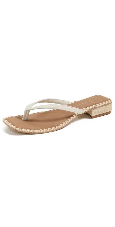 Dolce Vita Barty Flip Flop In White Leather