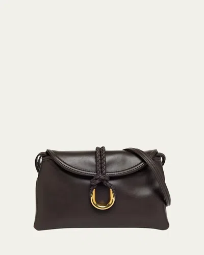 Bottega Veneta Small Liberta Leather Shoulder Bag In 2190 Fondant-m Brass