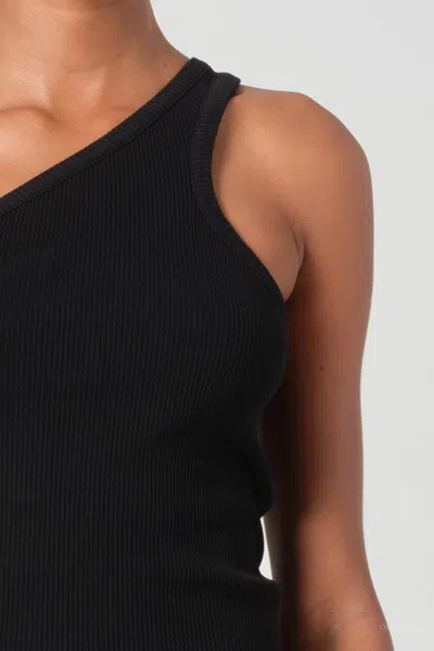 Agolde Brita One Shoulder Tank In Black