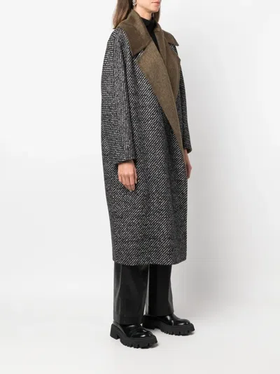 Max Mara Reversible Belted Mid-length Coat In 黑色