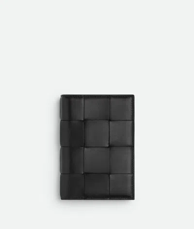 Bottega Veneta Cassette Passport Case In Black
