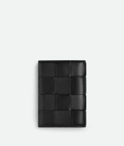Bottega Veneta Cassette Passport Case In Black
