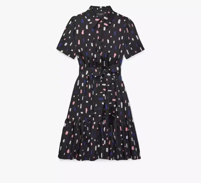 Kate Spade Painterly Strokes Shirt Dress In Frosted Violet