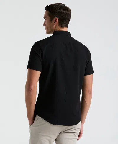 Perry Ellis Men's Stretch Seersucker Slim Fit Shirt In Black