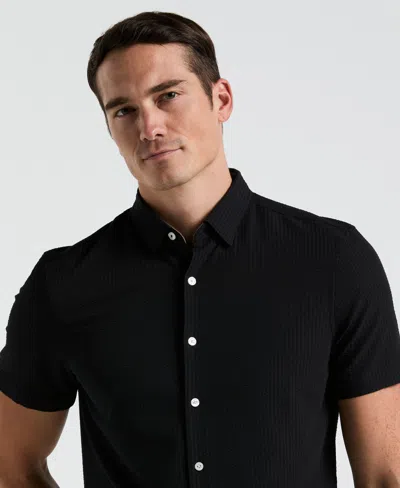 Perry Ellis Men's Stretch Seersucker Slim Fit Shirt In Black