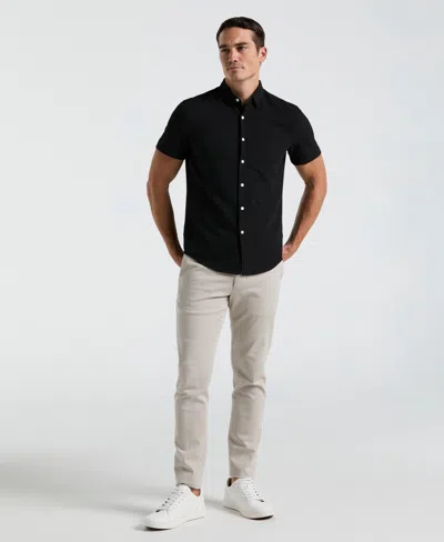 Perry Ellis Men's Stretch Seersucker Slim Fit Shirt In Black