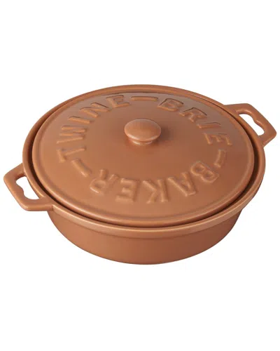 Twine Terra Cotta Brie Baker With Wood Spreader