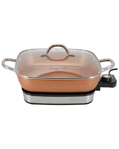 Megachef 11.81in Electric Fry Pan With Copper Coating
