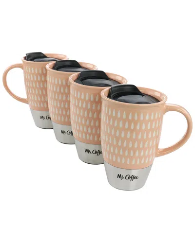 Mr Coffee Mr. Coffee Coupleton Teardrop 4pc Stainless Steel Travel Mug Set In Multi