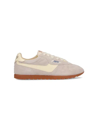 Autry "windspin" Low Sneaker In Taupe