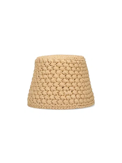 Loro Piana Jasmine Raffia Bucket Hat In Cream