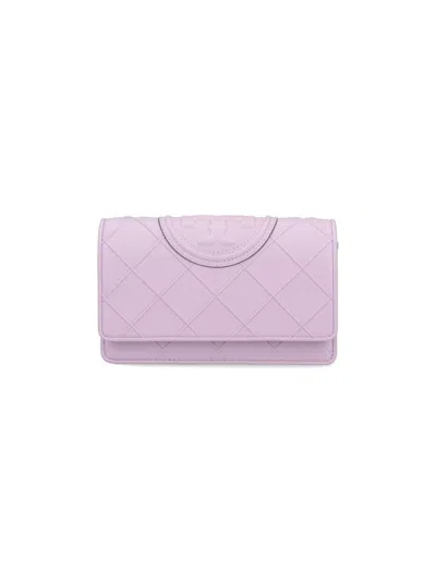 Tory Burch Quilted Chain Strap Purses & Cardholders In Purple