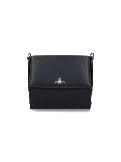 Vivienne Westwood Logo Shoulder Bag In Black
