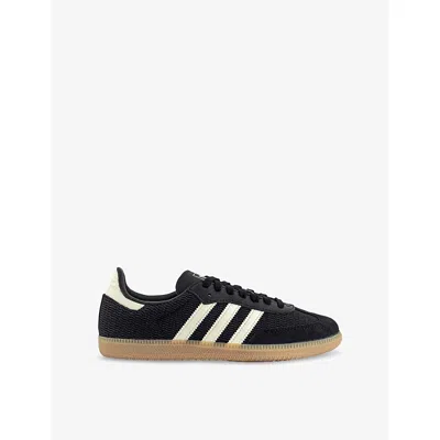 Adidas Originals Indoor Gazelle Sneakers In Black Cream White Magic