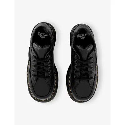 Dr. Martens Black Lowell Leather Moc Toe Derbys In Brown