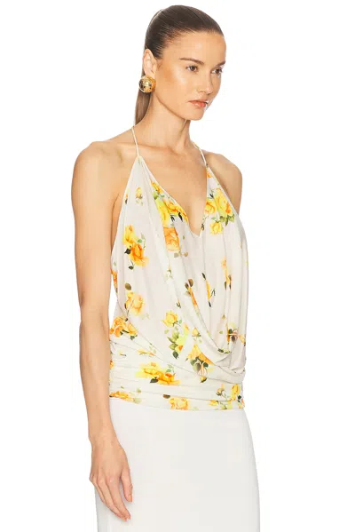 Acne Studios Floral Pattern Top In White