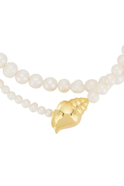 Timeless Pearly Shelly Necklace In Multico