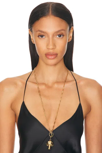 Timeless Pearly Mushroom Necklace In Gold