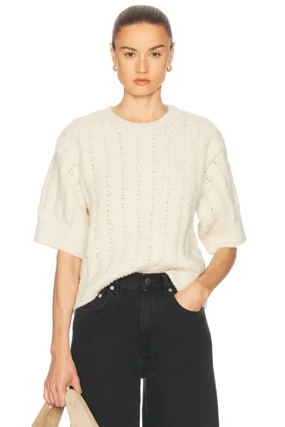 Skall Studio Laurine Knit Top In Off White