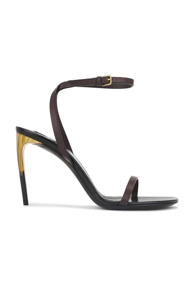 Saint Laurent Saba Sandal In Brown