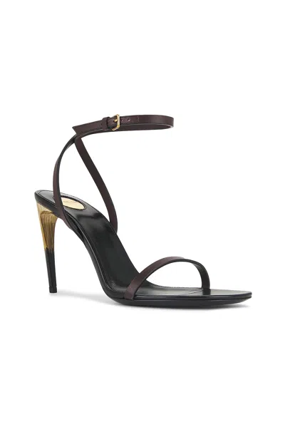 Saint Laurent Saba Sandal In Brown