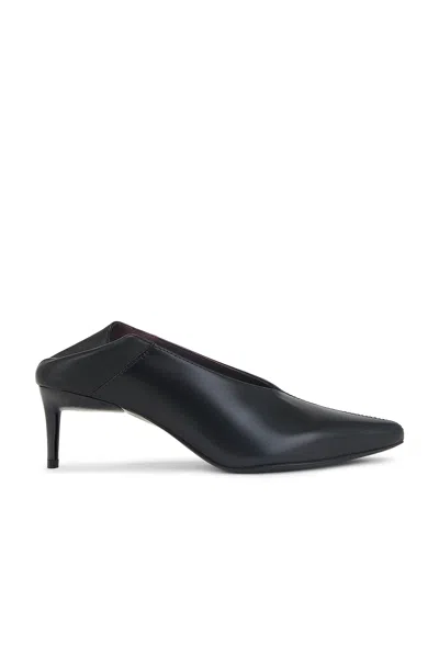 St Agni Collapsible-heel Leather Pumps In Black