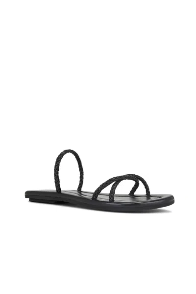 St Agni Woven Rope Slide In Black