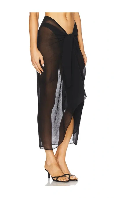 Away That Day Santorini Sarong In Black