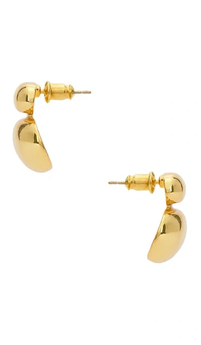 Bracha Gold Pebble Studs In Metallic Gold