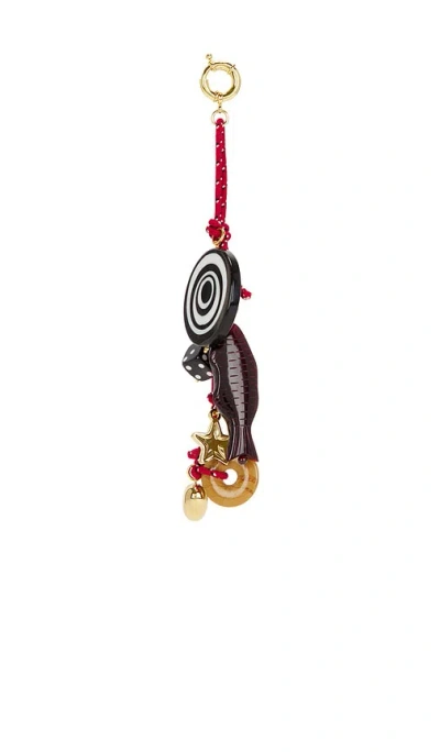 Timeless Pearly Charms Rope Keychain In Red
